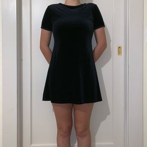 black velvet mini dress